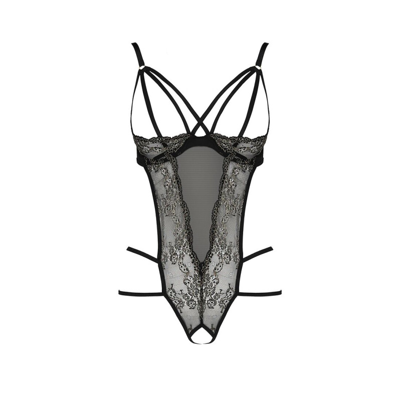 Боди монокини Passion с открытой грудью VALERY BODY Черное XXL/XXXL Боди монокини Passion с открытой грудью VALERY BODY Черное XXL/XXXL