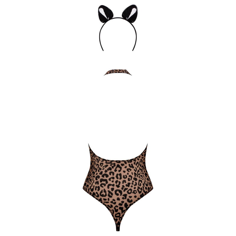 Эротический костюм леопарда Obsessive Leocatia teddy леопардовый L/XL Эротический костюм леопарда Obsessive Leocatia teddy леопардовый L/XL