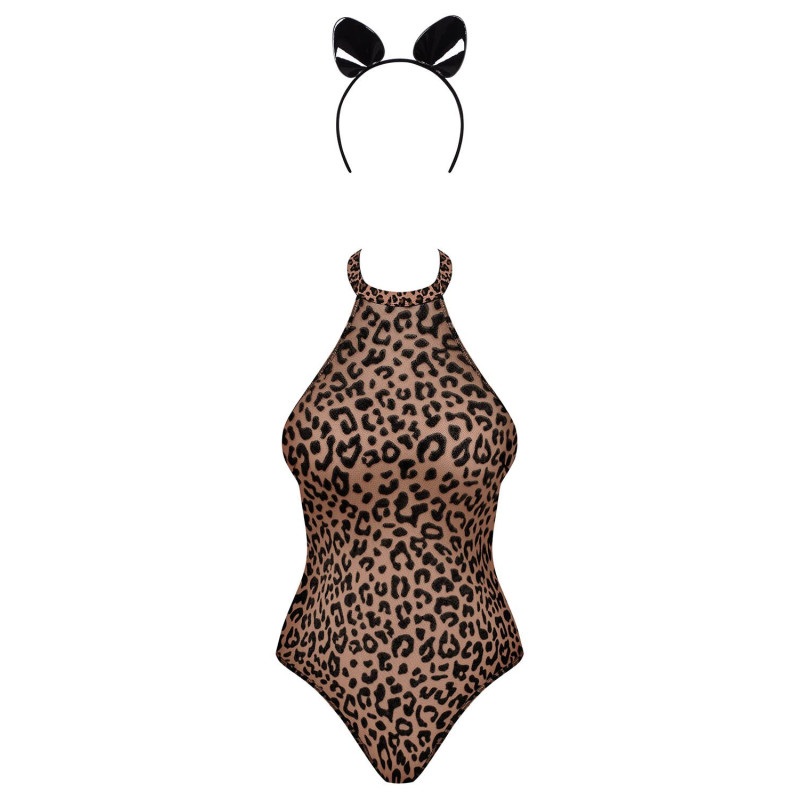Эротический костюм леопарда Obsessive Leocatia teddy леопардовый L/XL Эротический костюм леопарда Obsessive Leocatia teddy леопардовый L/XL
