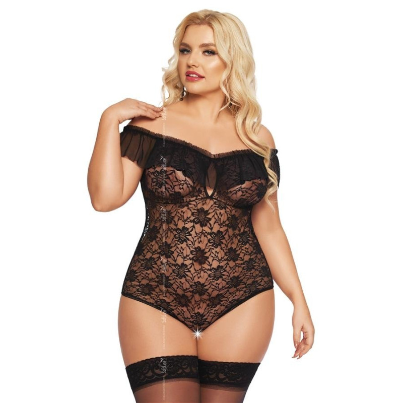 Боди SoftLine Kamila Черное 3XL Боди SoftLine Kamila Черное 3XL