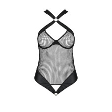 Сетчатый боди с халтером Passion Amanda Body black S/M