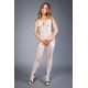 Сетка LeFrivole Bodystocking delicate ticking pattern S/L (40-46) Белая