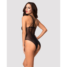 Бодистокинг с большой и мелкой сеткой Obsessive B118 teddy черный S/M/L