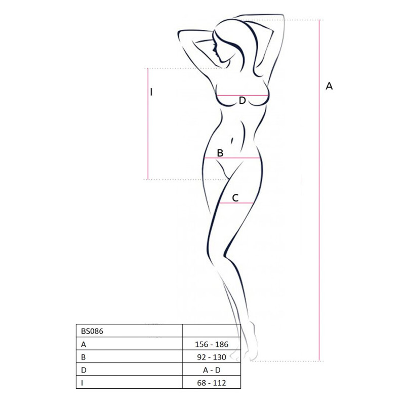 Бодістокінг з доступом Passion BS086 white Бодістокінг з доступом Passion BS086 white