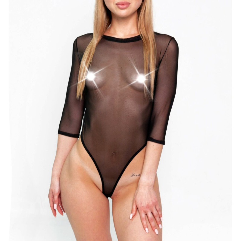 Сексуальна прозора боді сітка Sheril з рукавами Art of Sex Sheril XS/M Чорне Сексуальна прозора боді сітка Sheril з рукавами Art of Sex Sheril XS/M Чорне