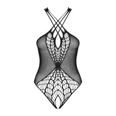 Бодістокінг з великою та дрібною сіткою Obsessive B118 teddy чорний S/M/L