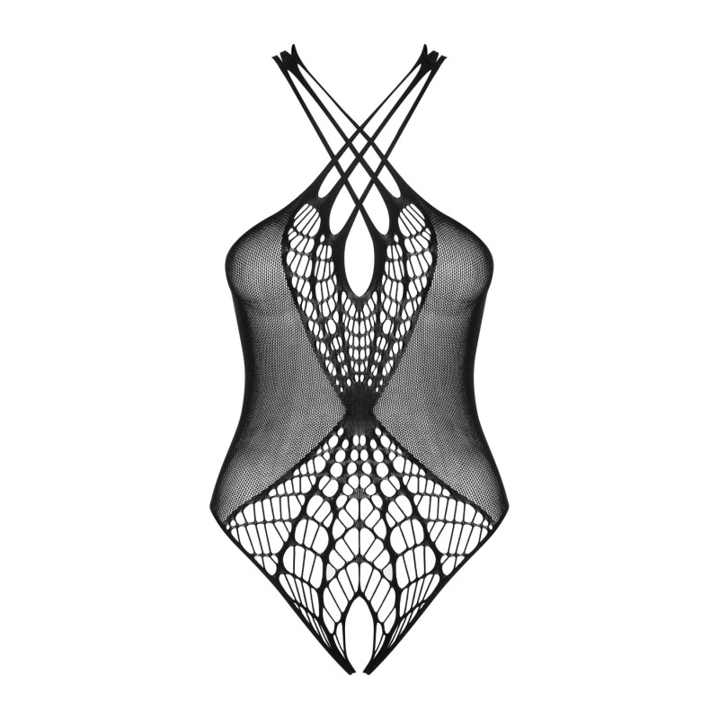 Бодистокинг с большой и мелкой сеткой Obsessive B118 teddy черный S/M/L