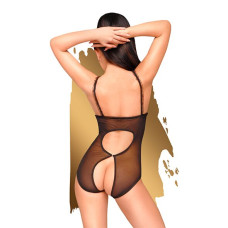 Боди с открытой грудью и спиной Penthouse Turned On Черный M/L