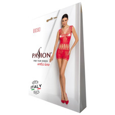 Бодистокинг – миниплатье с бабочками Passion BS090 red
