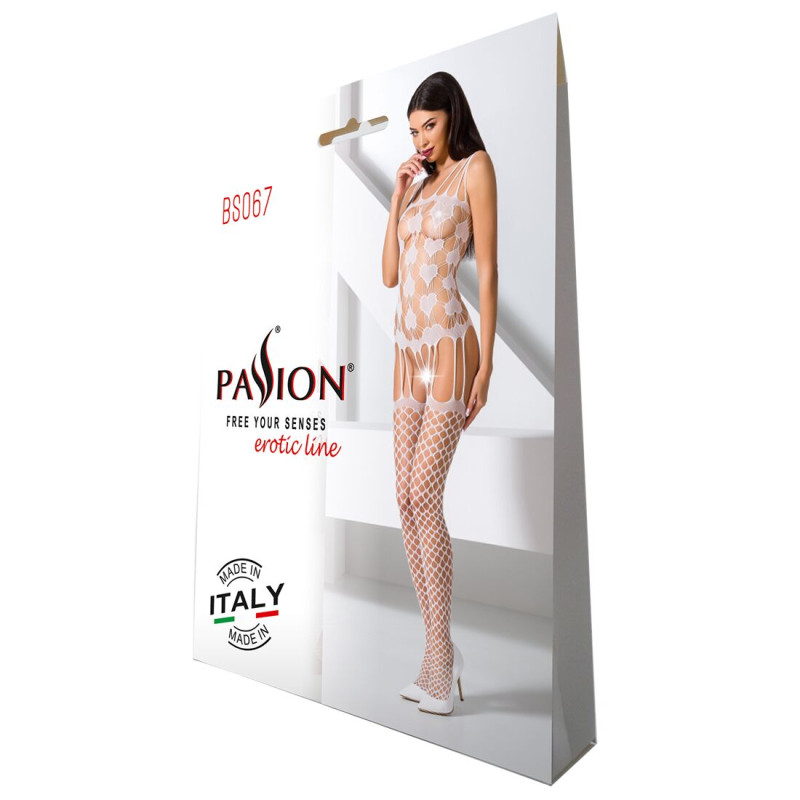 Бодистокинг Passion BS067 Белый S/M/L Бодистокинг Passion BS067 Белый S/M/L
