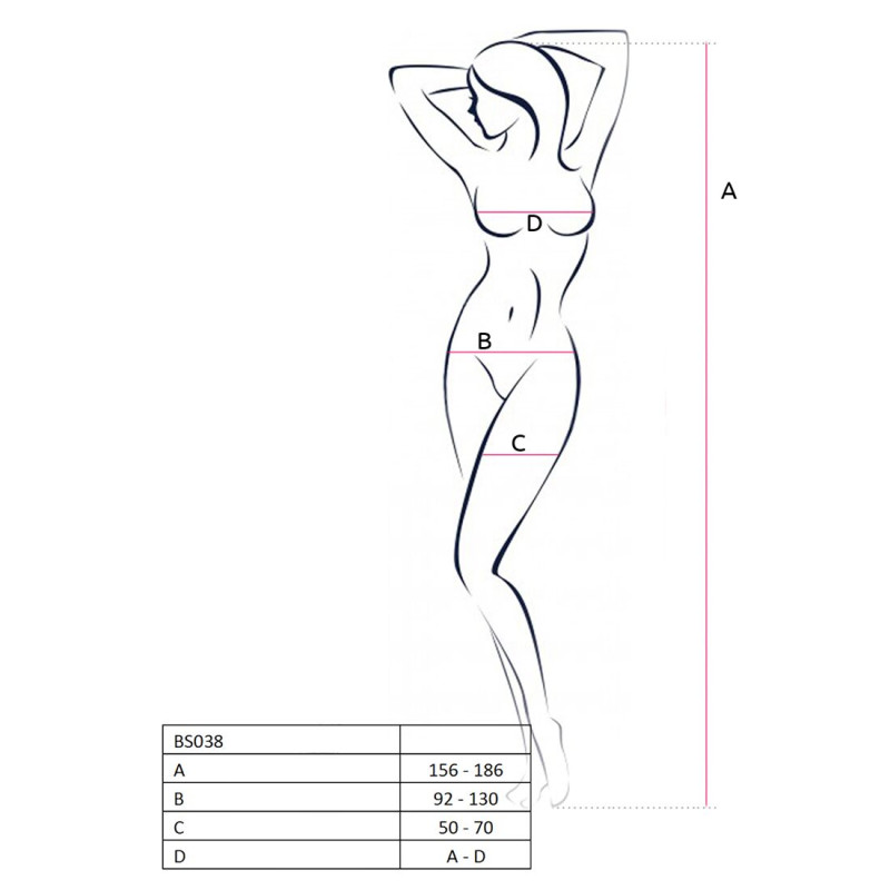 Бодистокинг Passion BS038 S/XL Красный Бодистокинг Passion BS038 S/XL Красный