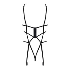 Боди со стрепом с доступом Obsessive Badossa crotchless teddy черный L/XL