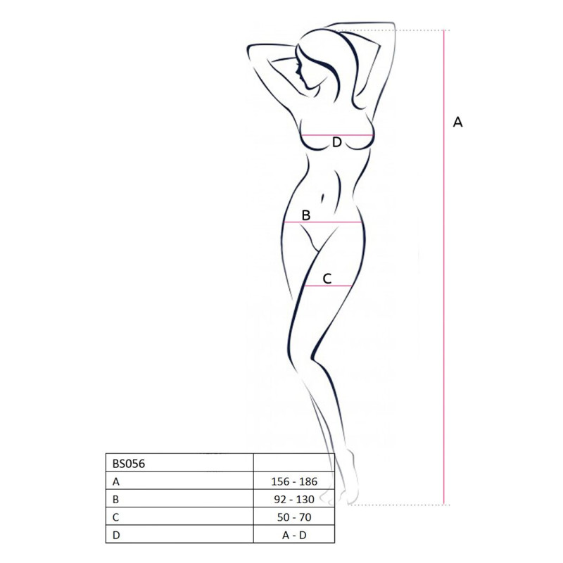 Бодистокинг Passion BS056 Белый S/M/L Бодистокинг Passion BS056 Белый S/M/L