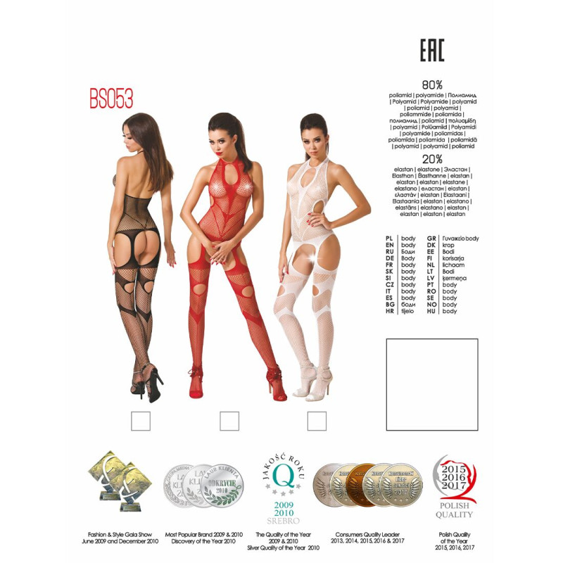 Бодистокинг Passion BS053 Черный S/M/L Бодистокинг Passion BS053 Черный S/M/L