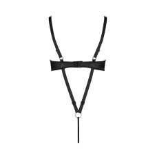 Боди из экокожи Passion CELINE BODY black L/XL: с доступом, открытый