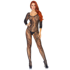 Бодістокінг Leg Avenue Swirl Lace Bodystocking Black One size