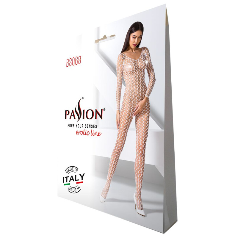 Бодистокинг Passion BS068 Белый S/M/L