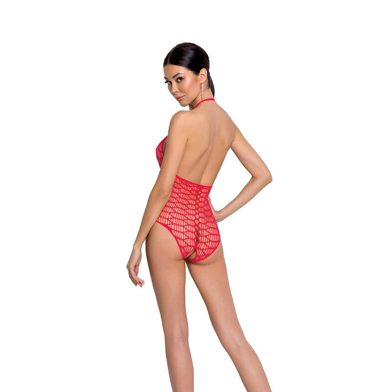 Бодистокинг в большую сетку Passion BS087 red Бодистокинг в большую сетку Passion BS087 red