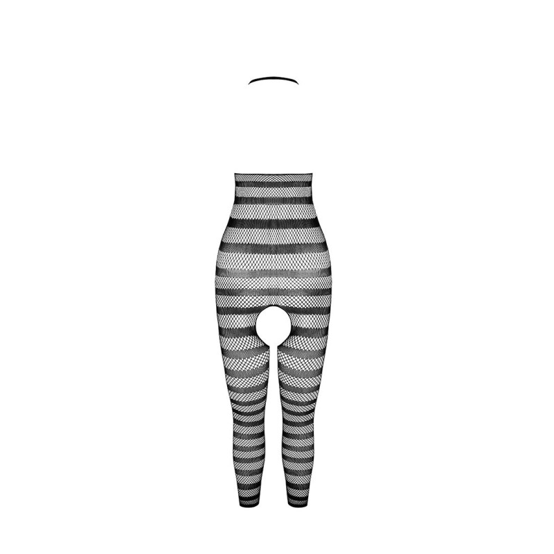 Сітчастий бодістокінг з відкритим животом Passion BS081 black Сітчастий бодістокінг з відкритим животом Passion BS081 black