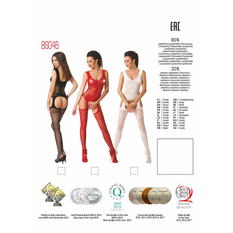 Бодистокинг Passion BS046 Красный S/M/L Бодистокинг Passion BS046 Красный S/M/L