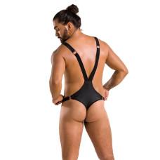 Мужское боди с люверсами Passion 028 Harry Black XXL/XXXL