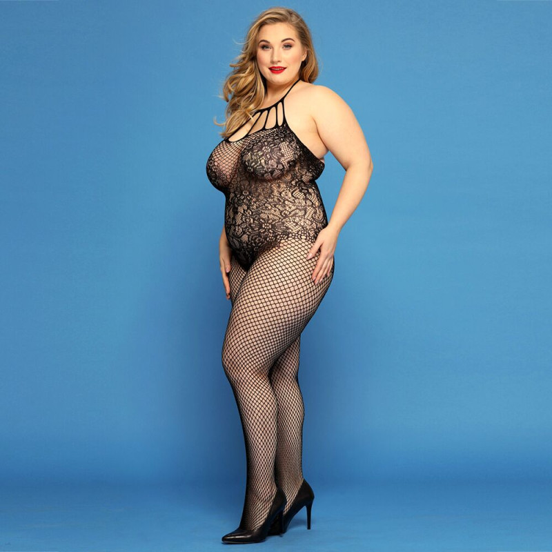 Бодистокинг JSY P91168 Черный Plus Size Бодистокинг JSY P91168 Черный Plus Size
