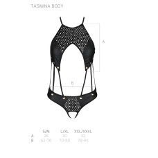 Боді з відкритим доступом Passion TASMINA BODY black L/XL