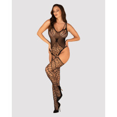 Ажурний бодістокінг під павутину Obsessive Bodystocking G325 black S/M/L