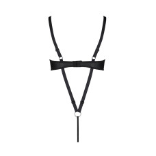 Боди из экокожи Passion CELINE BODY black S/M: с доступом, открытый