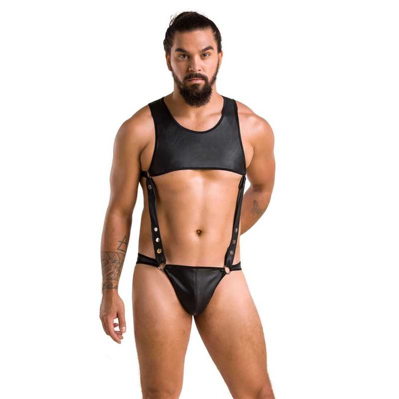 Мужское кожаное боди Passion 056 Adam Black S/M Мужское кожаное боди Passion 056 Adam Black S/M