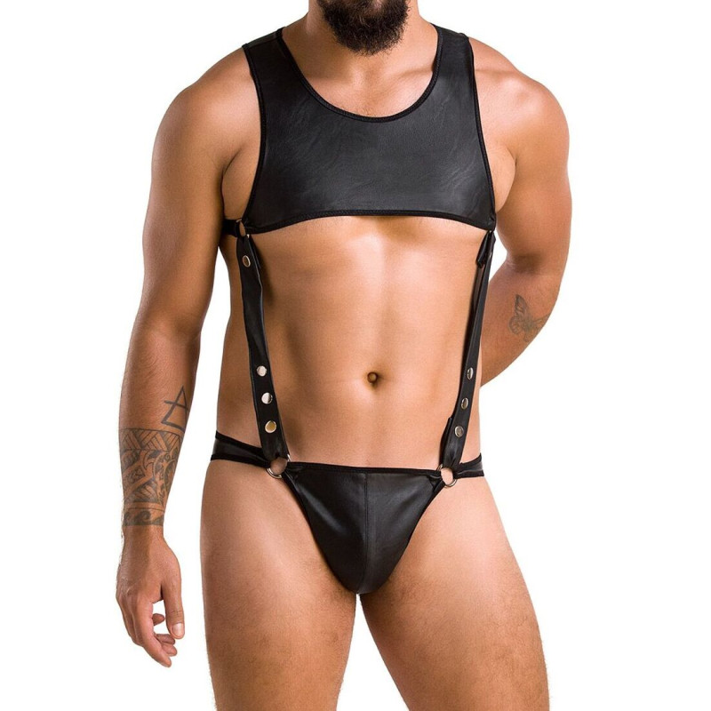 Мужское кожаное боди Passion 056 Adam Black S/M Мужское кожаное боди Passion 056 Adam Black S/M