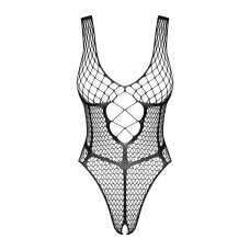 Бодистокинг из большой сетки с доступом Obsessive B117 teddy черный S/M/L