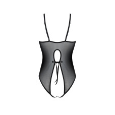 Боди с ажурным декором и открытым шагом Passion Ursula Body black L/XL