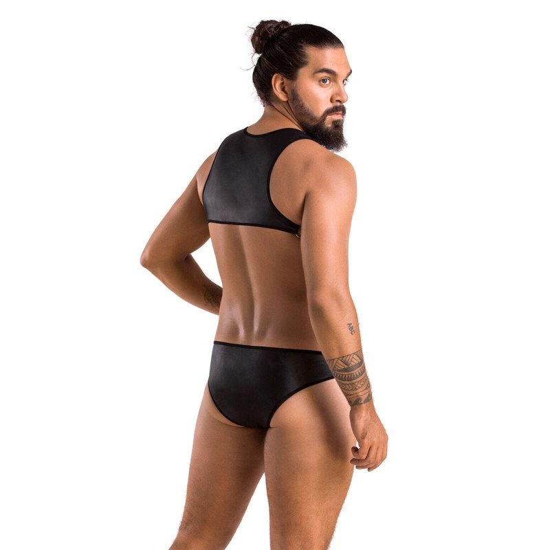 Мужское кожаное боди Passion 056 Adam Black XXL/XXXL Мужское кожаное боди Passion 056 Adam Black XXL/XXXL