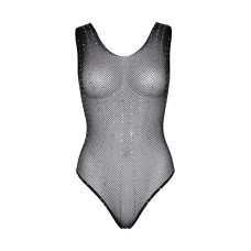 Боді Leg Avenue Rhinestone fishnet bodysuit Black OS