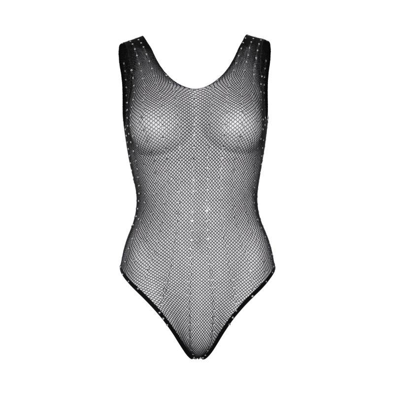 Боди Leg Avenue Rhinestone fishnet bodysuit Black OS