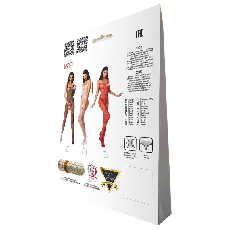 Бодістокінг Passion BS071 red, комбінезон на бретелях Бодістокінг Passion BS071 red, комбінезон на бретелях