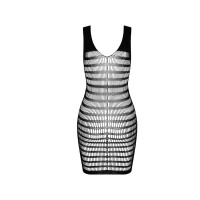 Бодистокинг-платье с открытой грудью Passion BS092 black
