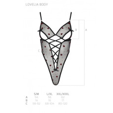 Эротический боди с рисунком Passion LOVELIA BODY black L/XL