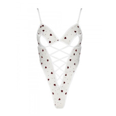 Эротический боди с рисунком Passion LOVELIA BODY white XXL/XXXL