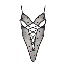 Эротический боди с рисунком Passion LOVELIA BODY black L/XL
