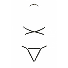 Портупея-боди со стрепом Passion Exclusive IVENA black L/XL