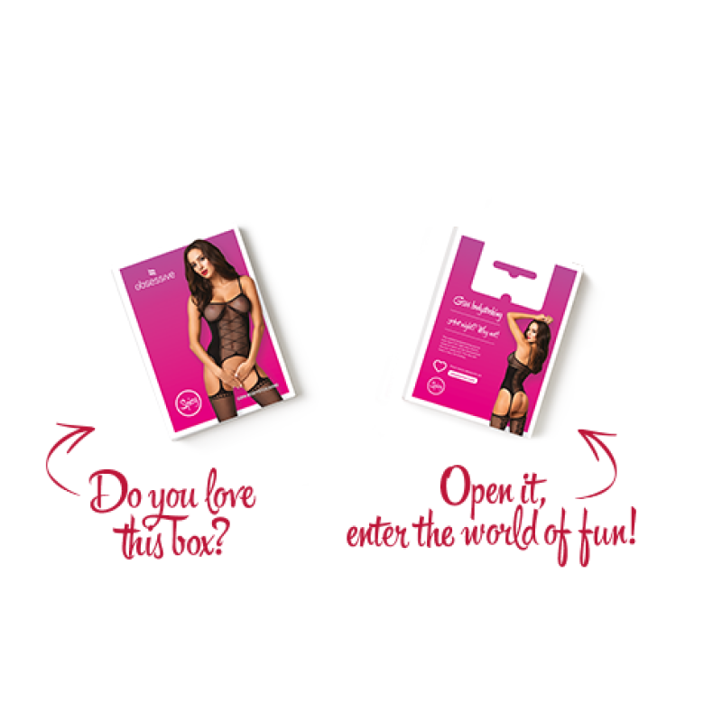 Бодистокинг Obsessive Bodystocking G314 имитация корсета и корсетной шнуровки black S/M/L Бодистокинг Obsessive Bodystocking G314 имитация корсета и корсетной шнуровки black S/M/L