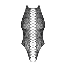 Бодистокинг с эффектом шнуровки Obsessive B113 teddy черный S/M/L