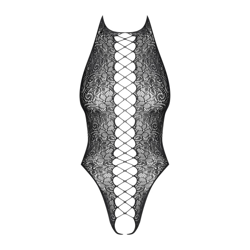 Бодистокинг с эффектом шнуровки Obsessive B113 teddy черный S/M/L Бодистокинг с эффектом шнуровки Obsessive B113 teddy черный S/M/L