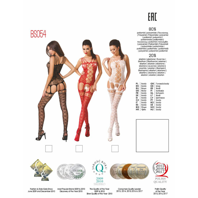 Бодістокінг Passion BS054 Червоний S/M/L