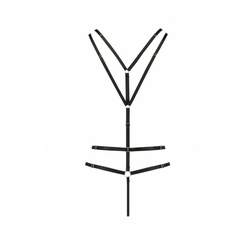 Открытый боди со стрепом Passion Exclusive MEGGY black L/XL Открытый боди со стрепом Passion Exclusive MEGGY black L/XL