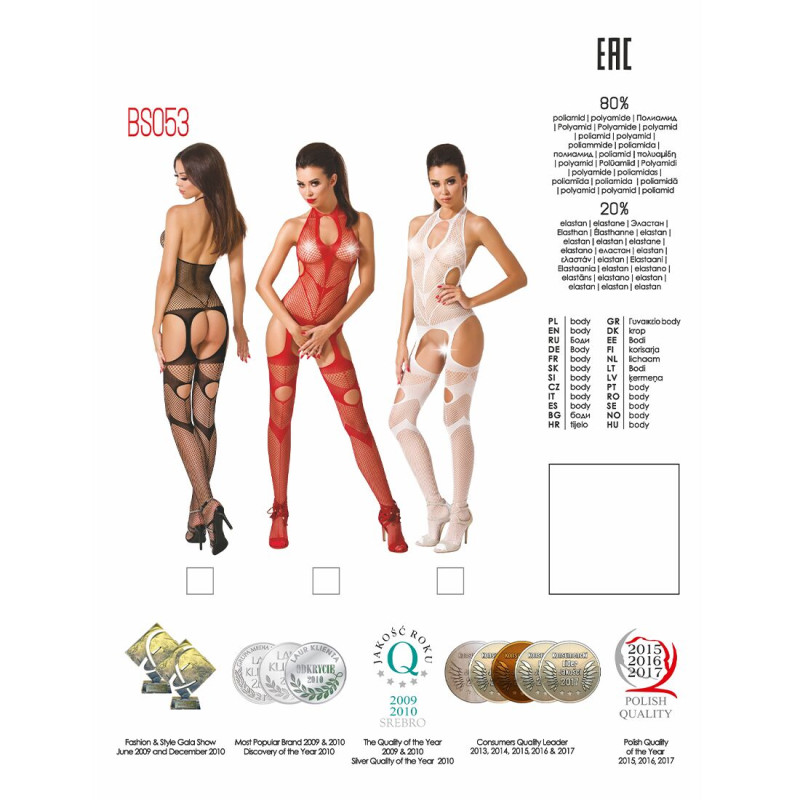 Бодистокинг Passion BS053 Белый S/M/L Бодистокинг Passion BS053 Белый S/M/L