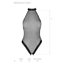 Боди-халтер с открытым доступом Passion MOONLIGHT BODY black L/XL