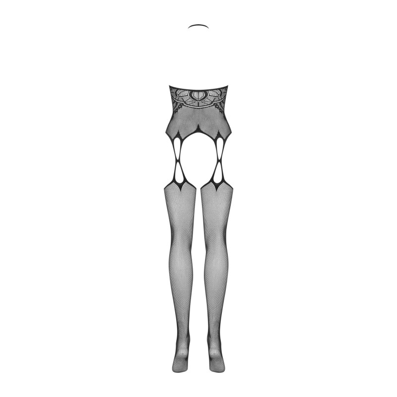 Бодистокинг Obsessive Bodystocking G316 цветочный декор, скрещенные подвязки black S/M/L Бодистокинг Obsessive Bodystocking G316 цветочный декор, скрещенные подвязки black S/M/L